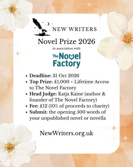 New Writers Novel Prize 2026